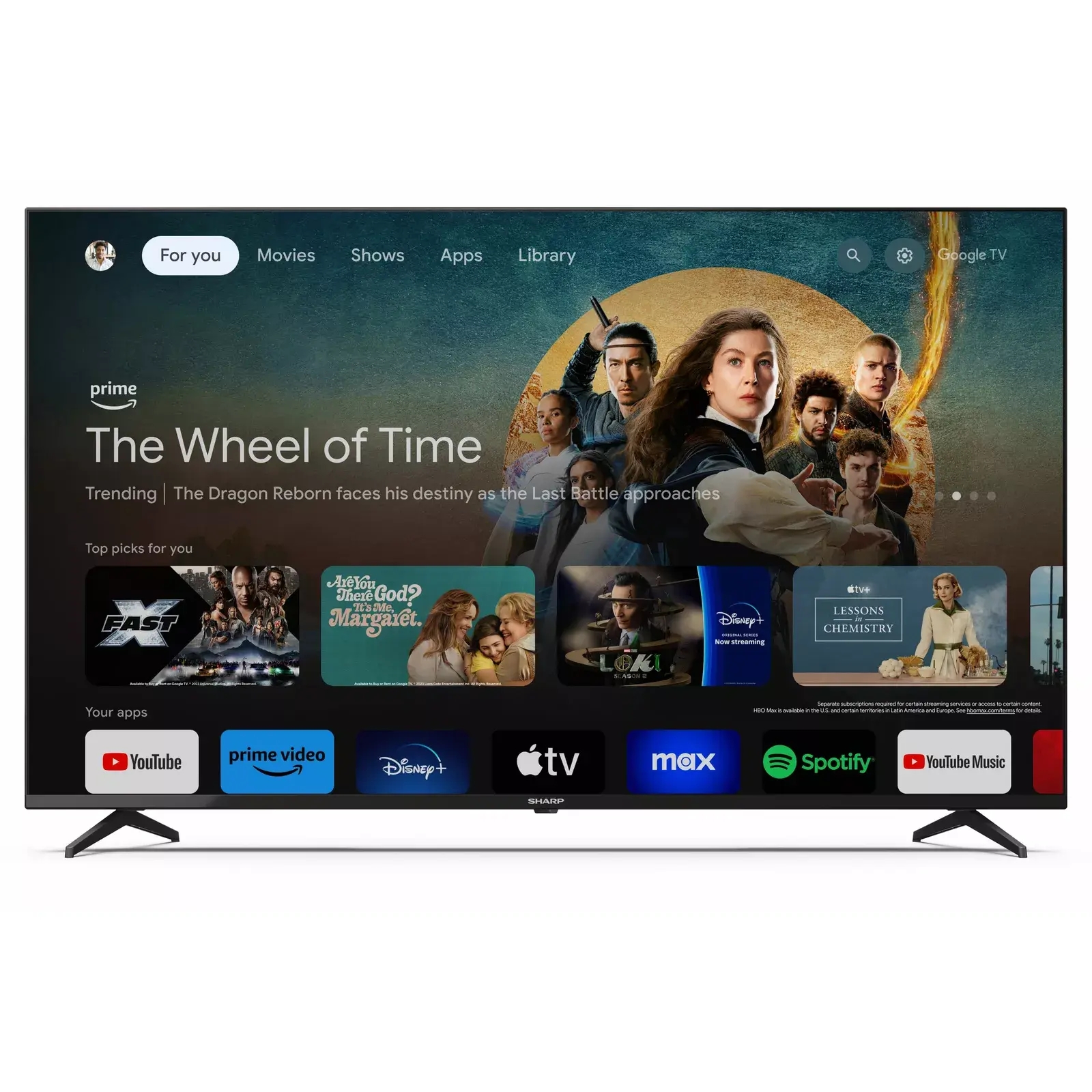 Sharp 50GL4260E Smart TV Google TV Ultra HD 50", jauns, ar iedobumu aizmugurējā panelī